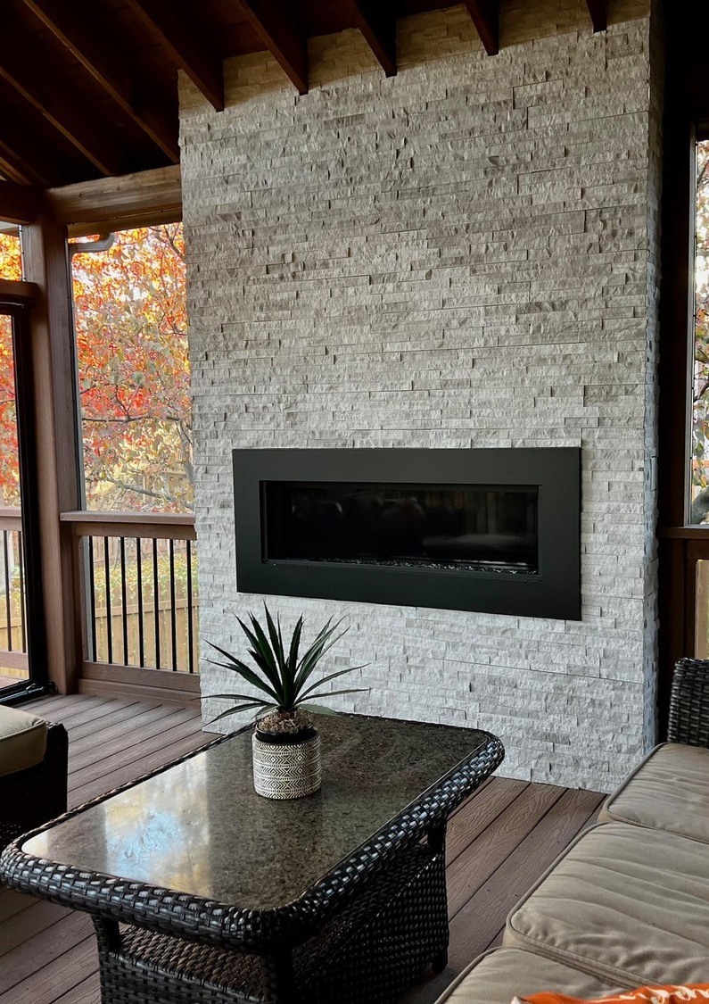 outdoor fireplace